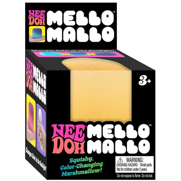 NeeDoh Mello Mallo YELLOW Stress Ball (Squishy Color Changing Marshmallow!)