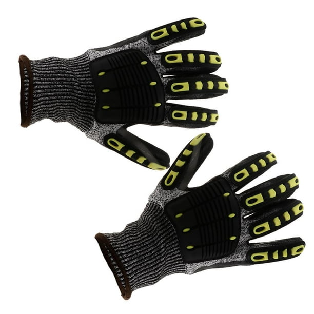 Non-slip Anti Work Gloves Cut Tear and Puncture Resistant Mitts Black 