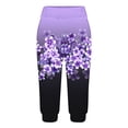 thumbnail image 4 of WXLWZYWL Capri Pants for Women 2024 Resort Wear Lightweight Trendy Beach Breathable Flowy Relaxed Fit Floral Elastic Pant Causal Boho Sweatpants Workout Running Pants with Pockets, 4 of 5