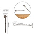 thumbnail image 2 of 150PCS Gunmetal Hair Pin Findings Iron Bobby Pins with 8mm Glue on Pads Hair Pins Findings for DIY Headdress Hair Accessories, 2 of 7