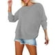 thumbnail image 3 of RKSTN Women's Long Sleeve Shirt Tops Oversized Crewneck Side Split Pullover T Shirt Top Womens Casual Solid Plus Size Raglan Relaxed Fits Loose Comfy Tee Shirt Fall Spring Clothes, 3 of 8