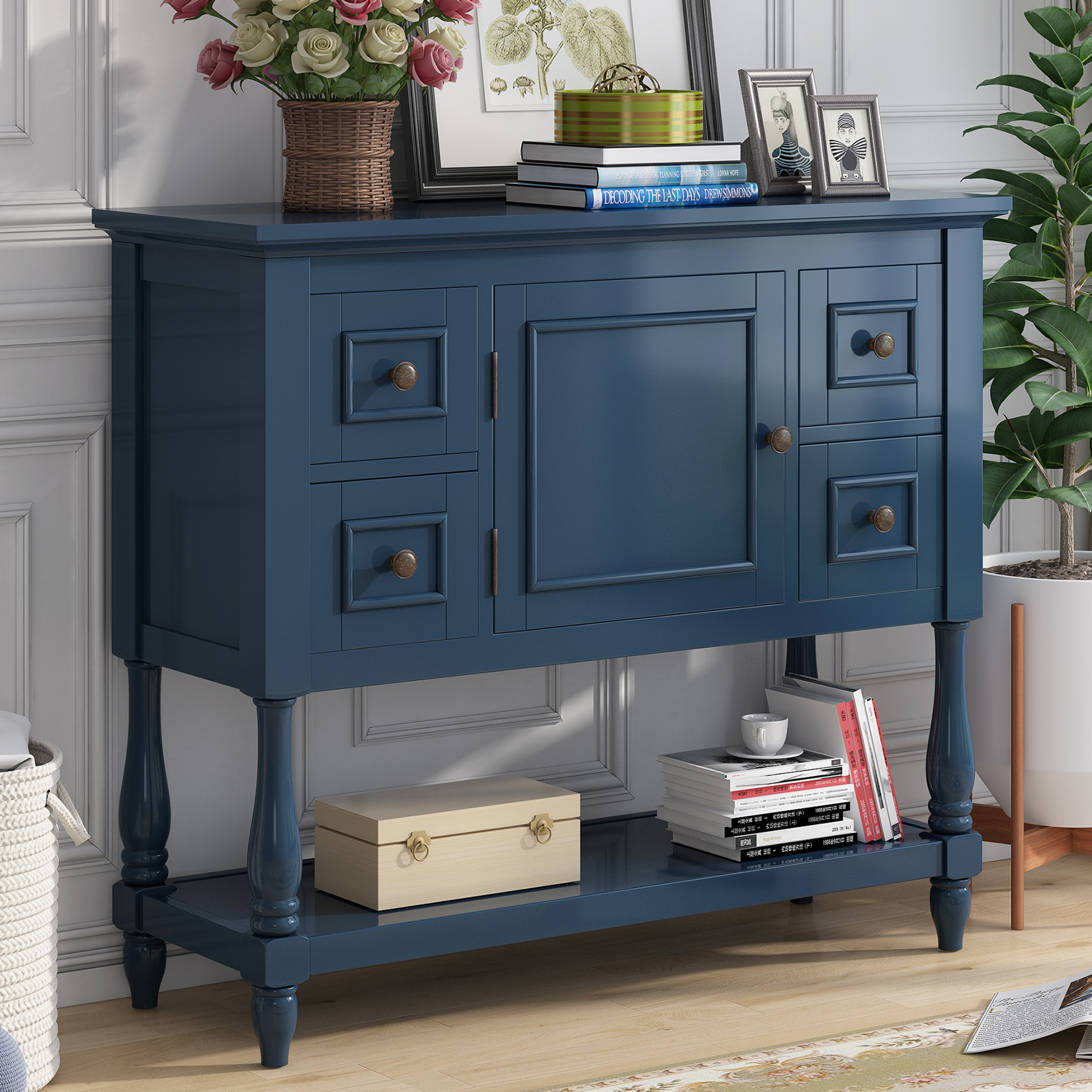 UWRNite Modern Console Table 39Inch Entryway Table Storage