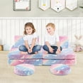 thumbnail image 2 of Gymax Glow in the Dark Modular Kids Play Couch Set w/ Machine-washable Flannel Covers, 2 of 10