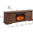 thumbnail image 5 of OKD Farmhouse Fireplace TV Stand for TVs up to 75", Rustic Entertainment Center with 23” Electric Fireplace and Storage for Living Room, Bedroom, Bedroom, Reclaimed Barnwood, 5 of 7