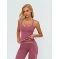 thumbnail image 6 of IBTOM CASTLE Two Piece Workout Sets for Women Racerback Tank Top Matching High Waist Wide Leg Yoga Pants Pilates Outfits Hot Pink, 6 of 7