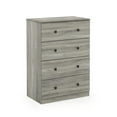 thumbnail image 4 of Furinno Tidur Simple Design 4-Drawer Dresser, French Oak Grey, 4 of 6