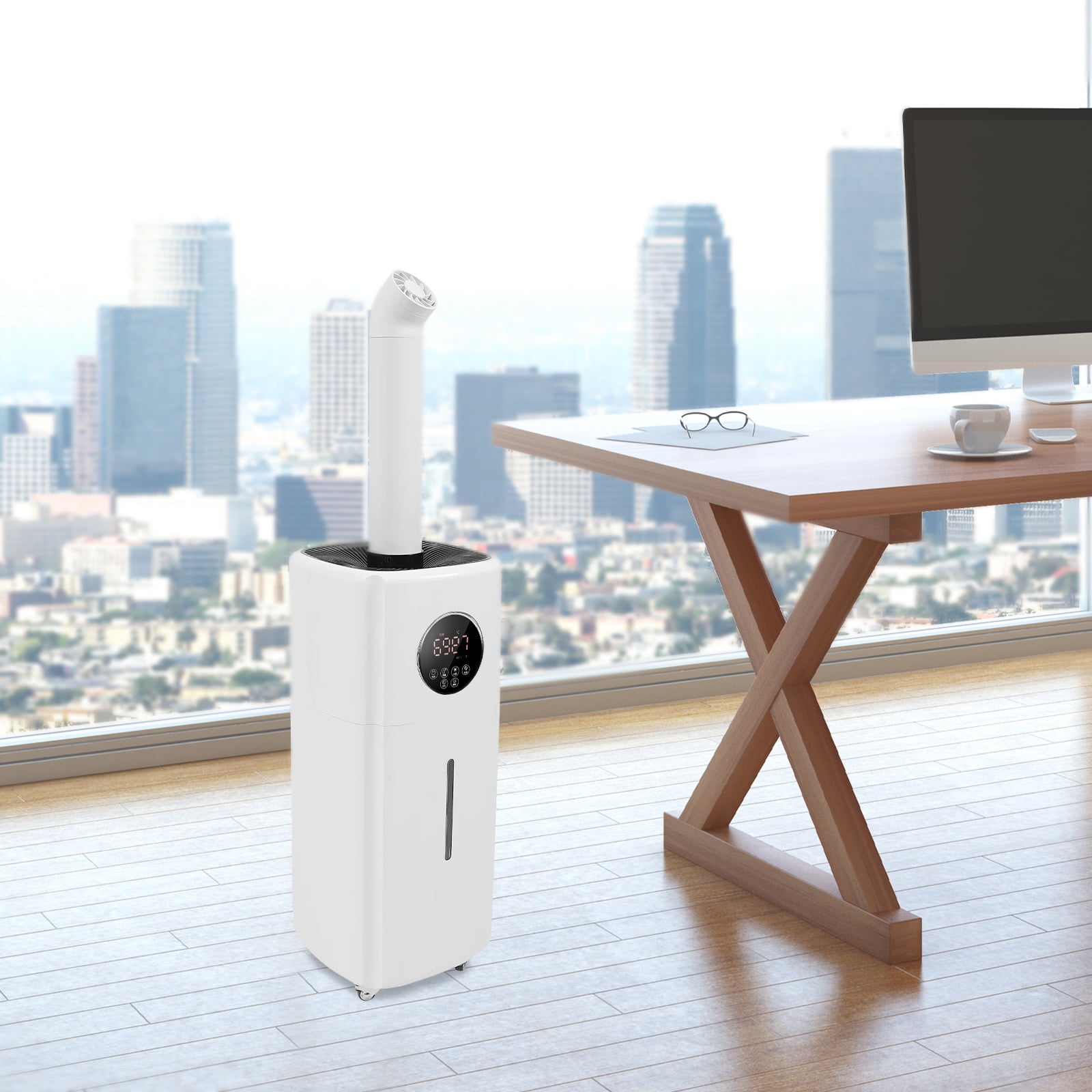 Peakora 5.5gal Commercial Humidifier 360° Rotatable Large Whole-House Style Humidifier with 3 Speed Quiet & Four-Way Nozzle Suitable for Places with an Area of 645.83-3229.17ft²