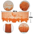 thumbnail image 6 of 2 Pack Thanksgiving Decor Fireplace Scarf 20 x 60 Inch Maple Leaves Brown Mantle Scarves Cover Lace Fall Runner for Thanksgiving Door Decorations Autumn Table Cover, 6 of 7