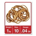 thumbnail image 2 of 1 piece Universal Rubber Bands, Size 10, 0.04" Gauge, Beige, 1 lb Box, 3,400/Pack, 2 of 3