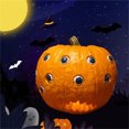 thumbnail image 3 of Halloween Decorations Halloween Decor Fall Decor Halloween Pumpkin,Halloween Resin Multi Eye Skew Eye Pumpkin Figurine for Living Room Creative Indoor Halloween Festival Home Decor, 3 of 6