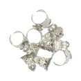 thumbnail image 2 of Milaget 2X 10 Pcs Bordure en Laiton Réglable Fleur Filigrane Fabrication DIY Blanc, 2 of 8