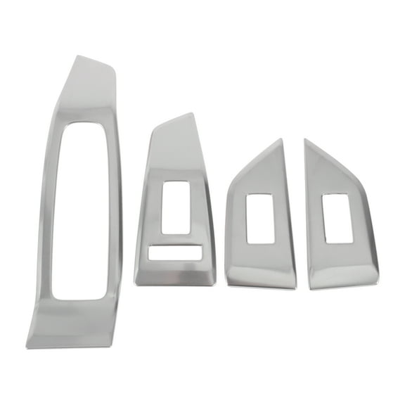 Unique Bargains Window Lift Switch Panel Trim Cover for Nissan Rogue 2021-2025 Front Rear Car Door Window Control Button Interior Accessories Silver Tone