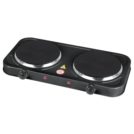 Emerald Electric Double Burner in Black with Coil Less Top
