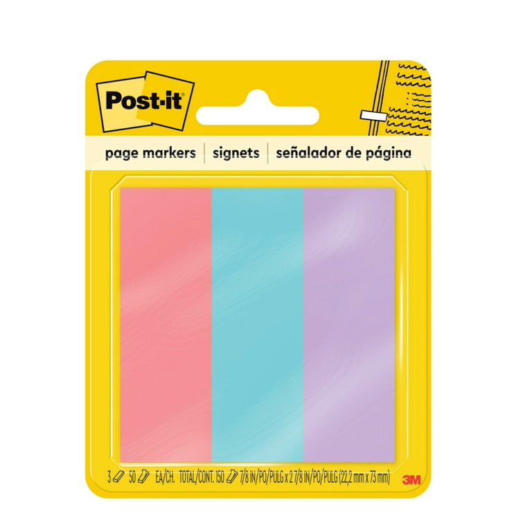 Post-it Page Markers, Assorted Colors, 7/8" x 2 7/8", 4 Pack photo 2