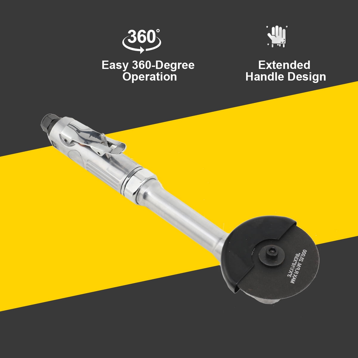 TABODD Pneumatic Cut off Tool Pneumatic Angle Grinder Extended Cutting Tool