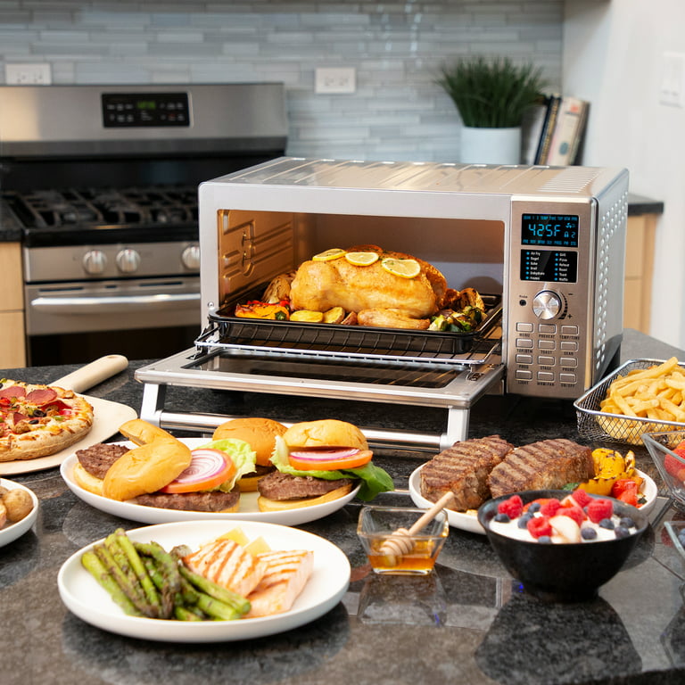 Nuwave Bravo XL Air Fryer Toaster Smart Oven, 12-in-1 Countertop  Grill/Griddle Combo, 30-Qt Capacity, 50F-500F adjustable in precise 5F  increments.