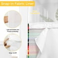 thumbnail image 6 of No Hook Shower Curtain Set with Snap in Liner, Colorful Mexican Stripes Waterproof Bathroom Curtain with See Through Top Window, Watercolor Line Ethnic Style Double Shower Curtains for Bathtub, 6 of 9