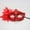 Red, variant on Half Face Carnival Mask with Wing Motif, Masquerade Party Costume Accessory, Theatrical Decorative Mask for Mardi Gras or Themed Events, Resin Mask with Vintage Finish