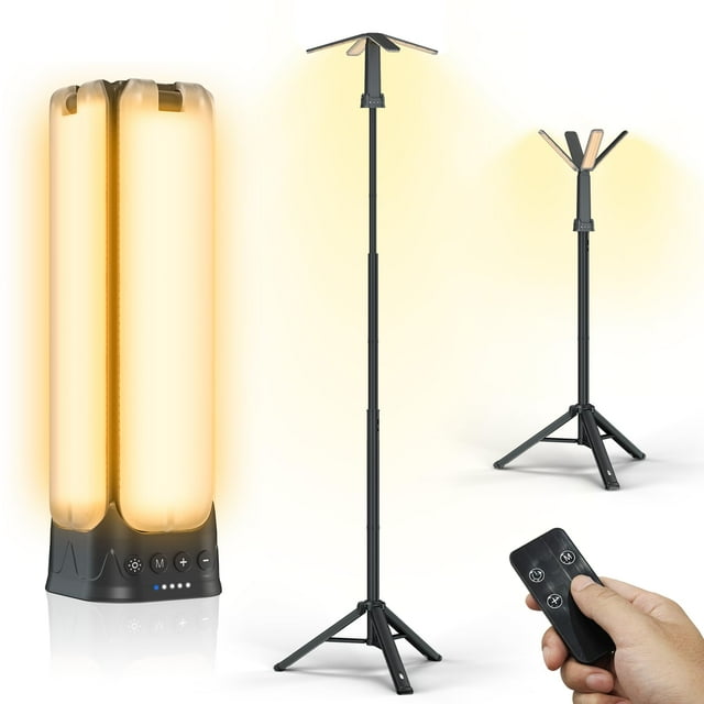 Lámparas de Camping Clemas con Control Remoto y Soporte 1.8 m 14000 mAh