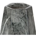 thumbnail image 4 of DecMode 18" Faux Marble Dark Gray Ceramic Vase with Silver Base, 4 of 6