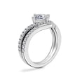thumbnail image 3 of 1.00 Carat Brilliant Princess Cut Genuine Diamond Solitaire with Accents Wonderful Ring for Ladies Solid 14K White Gold Size 10.5, 3 of 8