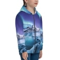 thumbnail image 5 of Pofeuu Night At Lake Aurora 1 Print Teenage Zipper Hoodie Sweatshirts Hooded Casual Jackets With Pocket For Boys Girls-Small, 5 of 6