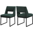 thumbnail image 1 of Meridian Furniture Jayce Green Boucle Fabric Dining Chair, 1 of 6