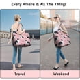 thumbnail image 5 of Border Collie Dogs with Pioneer Flower Travel Tote Bags for Women Carry On,Large Weekender Bags for Women Travel,Multi Functional Duffle Bag for Work,Shopping,Sports, 5 of 5