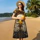 thumbnail image 4 of Disketp Vintage Pattern Bald Eagle para Vestido de Manga Corta para Mujeres, Vestidos de Verano para Mujeres, Casual y Holgado para la Playa, 4 of 6