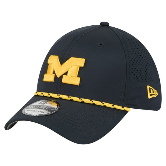 Men's New Era  Navy Michigan Wolverines Rope 39THIRTY Flex Hat