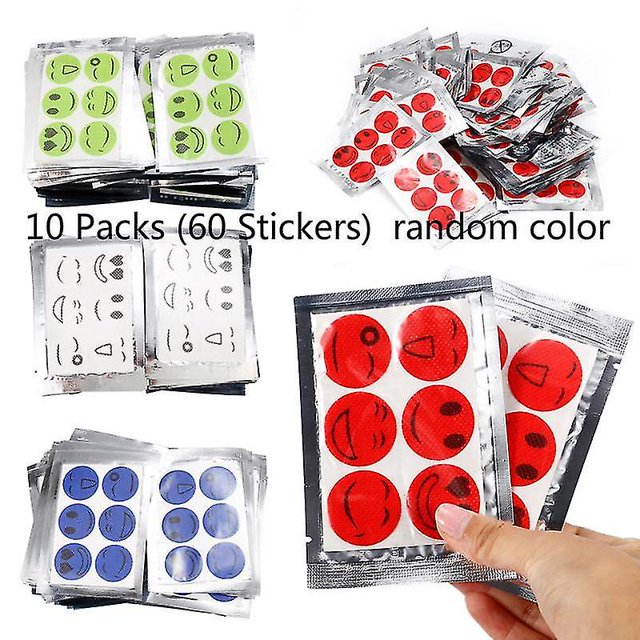 60pcs/set Mosquito Stickers Diy Mosquito Repellent Stickers Mosquito Killer Patches Cartoon