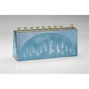 Judaica Kingdom SF-GHM-0772 Handmade Glass Menorahs - Miriam Menorah