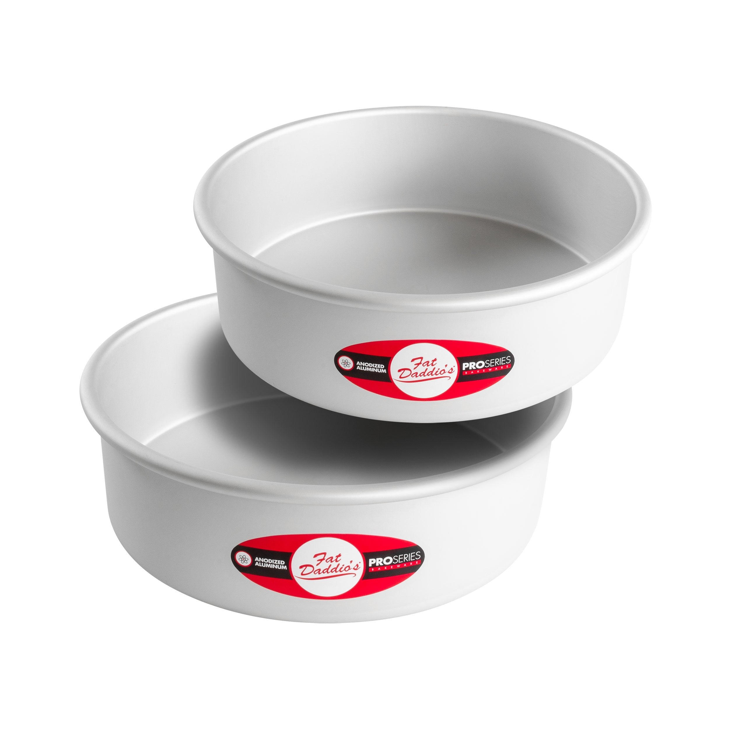Fat Daddio's PRD93SET Anodized Aluminum Round Cake Pans, 2 Piece Set