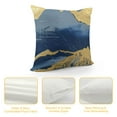thumbnail image 4 of PRATYUS Decorative Throw Pillow Covers, Modern Dark Blue Abstract Oil Painting Art Square Pillows Cover Case For Cushions Sofa Bed Cushion Living Room Farmhouse Outdoor Decor 20x20in, 4 of 5