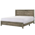 thumbnail image 2 of DeeHome Grey Finish Fabric 1pc King Size Panel Bed Beautiful Wooden Bedroom Furniture Contemporary Style, 2 of 5