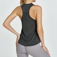 thumbnail image 4 of Hanerdun Women Sport Tank Top Female Racerback Sleeveless Vest Dark Gray M, 4 of 6