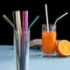thumbnail image 3 of Juego de 6 pajitas de acero inoxidable, pajitas de Metal reutilizables para vasos, tazas, bebidas frías,, 3 of 5
