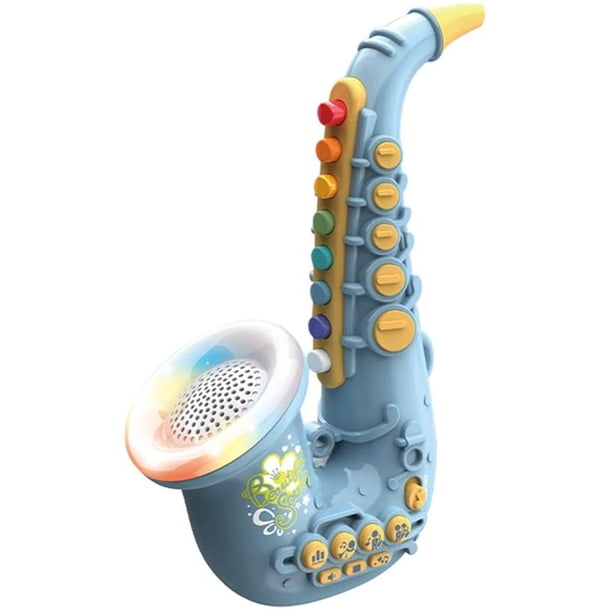 Saxofón para niños, instrumento musical, juguete educativo temprano para bebé, regalo de cumpleaños y Navidad.