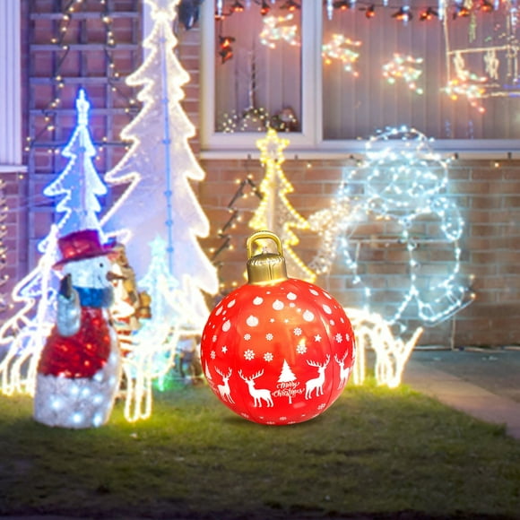 Aqestyerly Christmas Decorations Clearance Sales Christmas Inflatable Glowing Decoration Ball for Holiday Yard Porch Pool Tree Decoration Indoor Outdoor Home Decor
