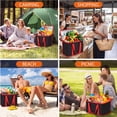 thumbnail image 5 of 3 Pack Cooler Food Delivery Bag, Insulated Grocery Bags Insulated Cooler Bag for Hot or Cold Food Delivery, Groceries, Travel, Shopping(Black & Red), 5 of 7