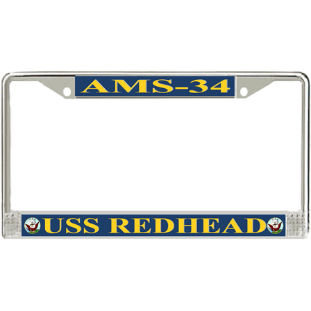 USS Redhead AMS-34 License Plate Frame