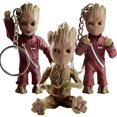 thumbnail image 2 of Llavero de Disney Anime Guardianes de la Galaxia Hombre Árbol Bebé Groot Figura Juguetes Accesorios Vengadores Llave Colgante Bolsa Colgante Regalo, 2 of 4