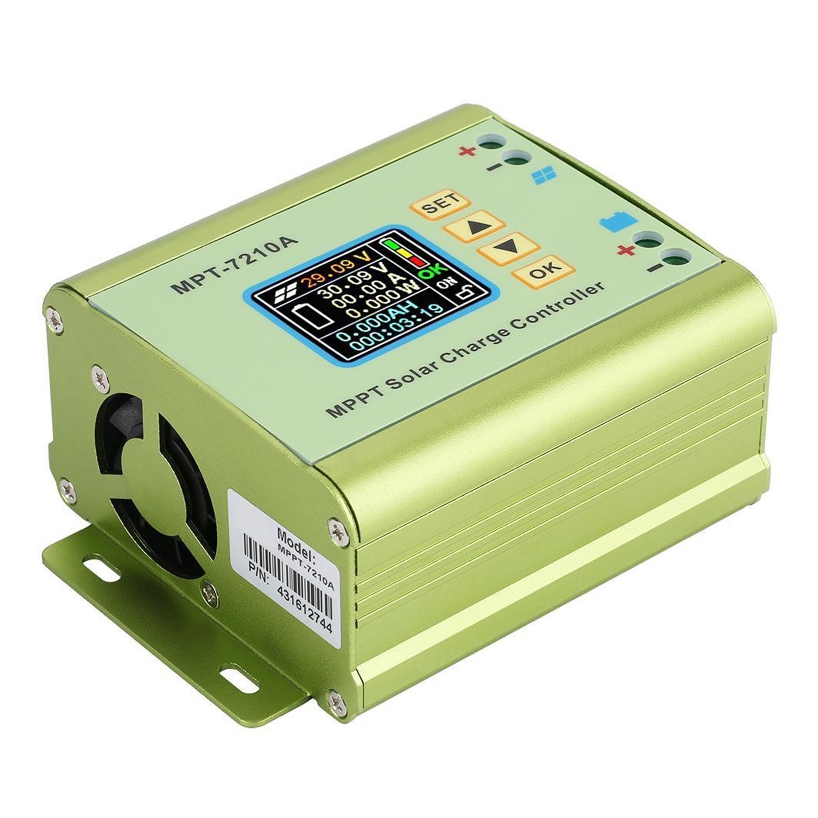 MPT-7210A Color LCD Display MPPT Solar Panel Charge Controller 24/36/48/60/72V Boost Solar Battery Controllers ,Multiple Protection Functions