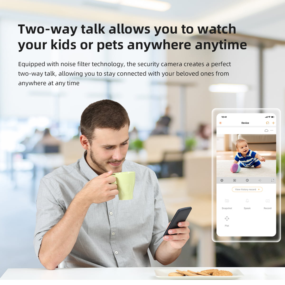 Imou Pet Monitor Wireless Wifi 360° Pan/Tilt 2 Way Audio Alexa Google Home  kit Human Detection Security Camera Indoor 
