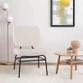 thumbnail image 2 of Costway 1 PCS Upholstered Accent Chair with Sponge Padding Adjustable Foot Pads & Metal Frame, 2 of 10