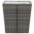 thumbnail image 4 of Mesa de té VidaXL Outdoor compacta de poliratán gris con tapa de cristal, 4 of 7
