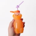 thumbnail image 4 of Taza para beber Honey Bear con 2 popotes Tapa a prueba de derrames y fugas - Ayuda a enseñar el redondeo de los labios, la retracción de la lengua y otras habilidades motoras orales. XianweiShao 8390615126168, 4 of 5