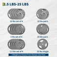 thumbnail image 3 of Shininglove 4-Pack 2.5LB Cast Iron Weight Plates Set (1-Inch), Anti-Rust Coated Gym Plates for Home & Strength Training, 3 of 7