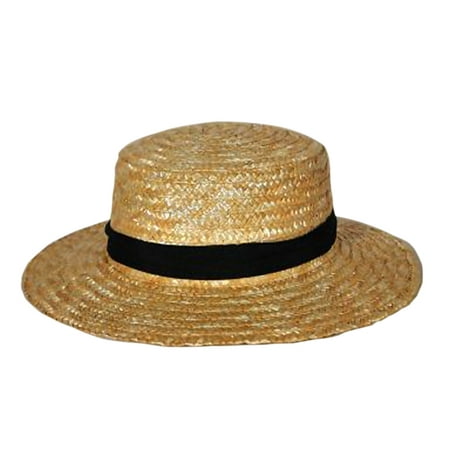 hms men's amish straw hat, natural, one size