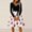 Wine #065, variant on Women's Halloween Dress Witch Hat 1950s V-Neck Classic Tea Length Dress Candy Cocktail Long Sleeve Fall Swing Dress with Belt 2XL